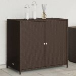 Vidaxl armoire de rangement de jardin marron 83x45x76cm r�sine tress�e