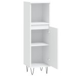 Vidaxl armoire de salle de bain blanc 30x30x100 cm bois d'ingnierie