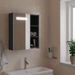 Vidaxl armoire de salle de bain avec miroir led gris 45x13x52 cm Vidaxl armoire de salle de bain avec miroir led gris 45x13x52 cm