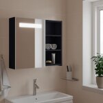 Vidaxl armoire de salle de bain avec miroir led gris 60x13x52 cm Vidaxl armoire de salle de bain avec miroir led gris 60x13x52 cm