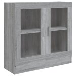 Vidaxl armoire a vitrine sonoma gris 82, 5x30, 5x80 cm bois d'ing�nierie