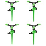 Vidaxl arroseurs rotatifs 4 pcs vert et noir 16x13, 5x25, 5 cm abs et pp