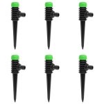 Vidaxl arroseurs rotatifs 6 pcs vert et noir 3x6x19, 5 cm abs et pp