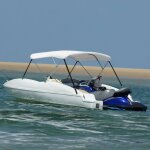 Vidaxl auvent bimini  3 arceaux blanc 183x140x137 cm