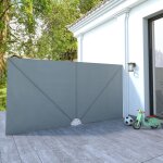 Vidaxl auvent latral pliable de terrasse gris 400 x 200 cm