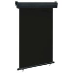 Vidaxl auvent latral de balcon 120x250 cm noir