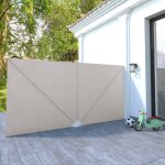 Vidaxl auvent latral pliable de terrasse crme 400 x 200 cm