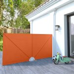 Vidaxl auvent latral pliable de terrasse terre cuite 300 x 150 cm