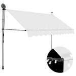 Vidaxl auvent manuel rétractable avec led 250 cm crème Vidaxl auvent manuel rétractable avec led 250 cm crème