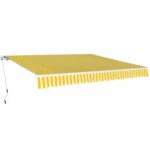Vidaxl auvent pliable manuel store de jardin auvent de patio banne de terrasse toile d'auvent extrieur ...