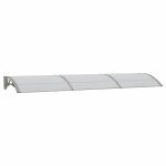 Vidaxl auvent de porte gris 300x75 cm polycarbonate Vidaxl auvent de porte gris 300x75 cm polycarbonate