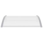 Vidaxl auvent de porte gris et transparent 120x75 cm pc Vidaxl auvent de porte gris et transparent 120x75 cm pc