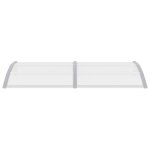 Vidaxl auvent de porte gris et transparent 200x75 cm pc Vidaxl auvent de porte gris et transparent 200x75 cm pc