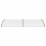 Vidaxl auvent de porte gris et transparent 240x75 cm pc