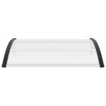 Vidaxl auvent de porte noir et transparent 120x75 cm pc Vidaxl auvent de porte noir et transparent 120x75 cm pc