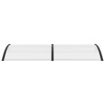 Vidaxl auvent de porte noir et transparent 240x75 cm pc Vidaxl auvent de porte noir et transparent 240x75 cm pc