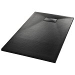 Vidaxl bac de douche smc noir 120 x 70 cm