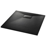 Vidaxl bac de douche smc noir 80 x 80 cm