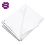 Vidaxl b�che 260 g / m 6x10 m blanc pehd