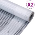 Vidaxl bches leno 2 pcs 260 g / m 2x3 m blanc