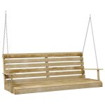 Vidaxl balancelle bois de pin impr�gn� 155x65x60 cm