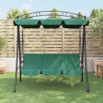 Vidaxl balancelle de jardin avec auvent vert 198 cm tissu et acier