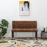 Vidaxl banc 120 cm marron similicuir daim