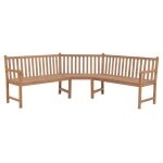 Vidaxl banc d'angle de jardin 185x185x90 cm bois de teck solide Vidaxl banc d'angle de jardin 185x185x90 cm bois de teck solide