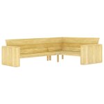 Vidaxl banc d'angle de jardin 239 cm bois de pin imprgn