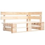 Banc d'angle de jardin en bois de pin, palette, durable, rsistant auxintempries, rustique