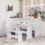 Vidaxl banc d'angle reine 151 cm blanc bois de pin solide