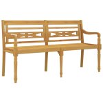 Vidaxl banc batavia 150 cm bois massif de teck
