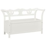 Vidaxl banc blanc 107x45x75, 5 cm bois de sapin solide