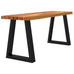 Vidaxl banc avec bord vivant 110 cm bois d'acacia massif