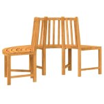 Vidaxl banc circulaire demi - rond �160 cm bois massif de teck