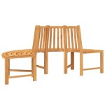 Vidaxl banc circulaire demi - rond �201 cm bois massif de teck
