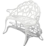 Vidaxl banc de jardin 100 cm aluminium coulé blanc Vidaxl banc de jardin 100 cm aluminium coulé blanc