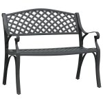 Vidaxl banc de jardin 102 cm aluminium coul� noir