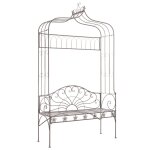 Vidaxl banc de jardin 122 cm fer marron antique