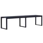 Vidaxl banc de jardin 180 cm panneau ps noir