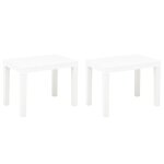 Vidaxl bancs de jardin 2 pcs blanc plastique