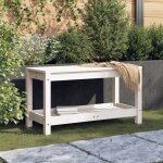 Vidaxl banc de jardin blanc 82, 5x35x45 cm bois massif de pin