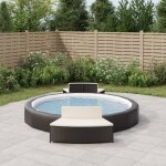 Vidaxl bancs de spa avec coussins lot de 2 noir rsine tresse