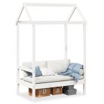 Vidaxl banc avec toit blanc 117, 5x70x176, 5 cm bois de pin massif Vidaxl banc avec toit blanc 117, 5x70x176, 5 cm bois de pin massif
