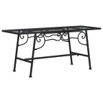 Vidaxl banc tour d'arbre 110 cm noir acier