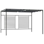 Vidaxl belv�d�re avec auvent r�tractable 4x3x2, 3 m anthracite 180 g / m