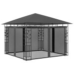 Vidaxl belvdre avec moustiquaire 3x3x2, 73 m anthracite 180 g / m