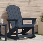 Vidaxl berg�re a bascule adirondack bleu marine 73. 5x92x90 cm hdpe