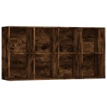 Vidaxl bibliothque / buffet chne fum 66x30x130 cm bois d'ingnierie