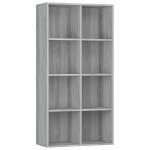 Vidaxl bibliothque / buffet sonoma gris 66x30x130 cm bois d'ingnierie